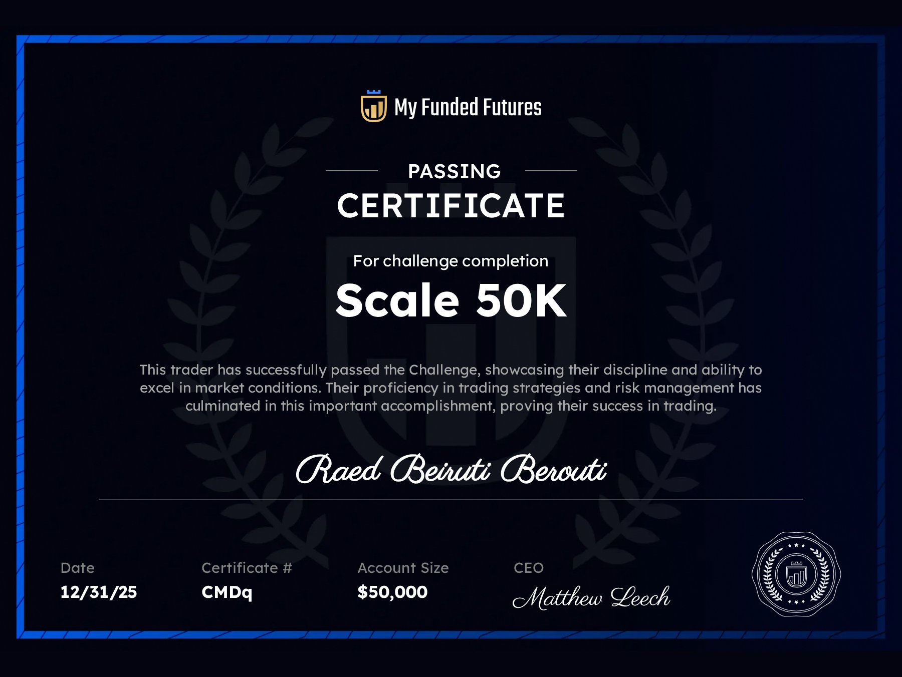Certificado Scale 50K