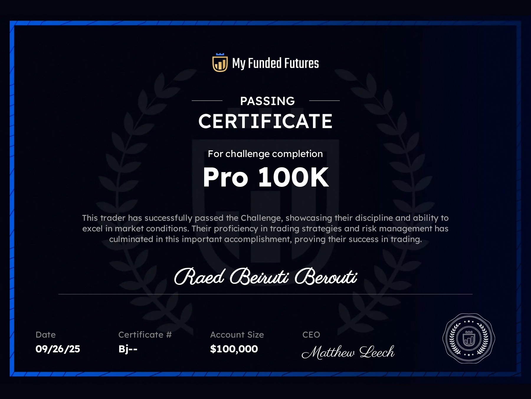 Certificado Pro 100K